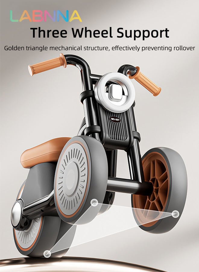 LABNNA Baby Balance Bike with Silent Wheels, No Pedal Baby Walker, Mini Baby Bike with Lights and Music, Sturdy Safe Ride On Toys, Easy Set-Up, Great Gift Choice as Indoor and Outdoor Toy, 52*22*34cm - Image 2